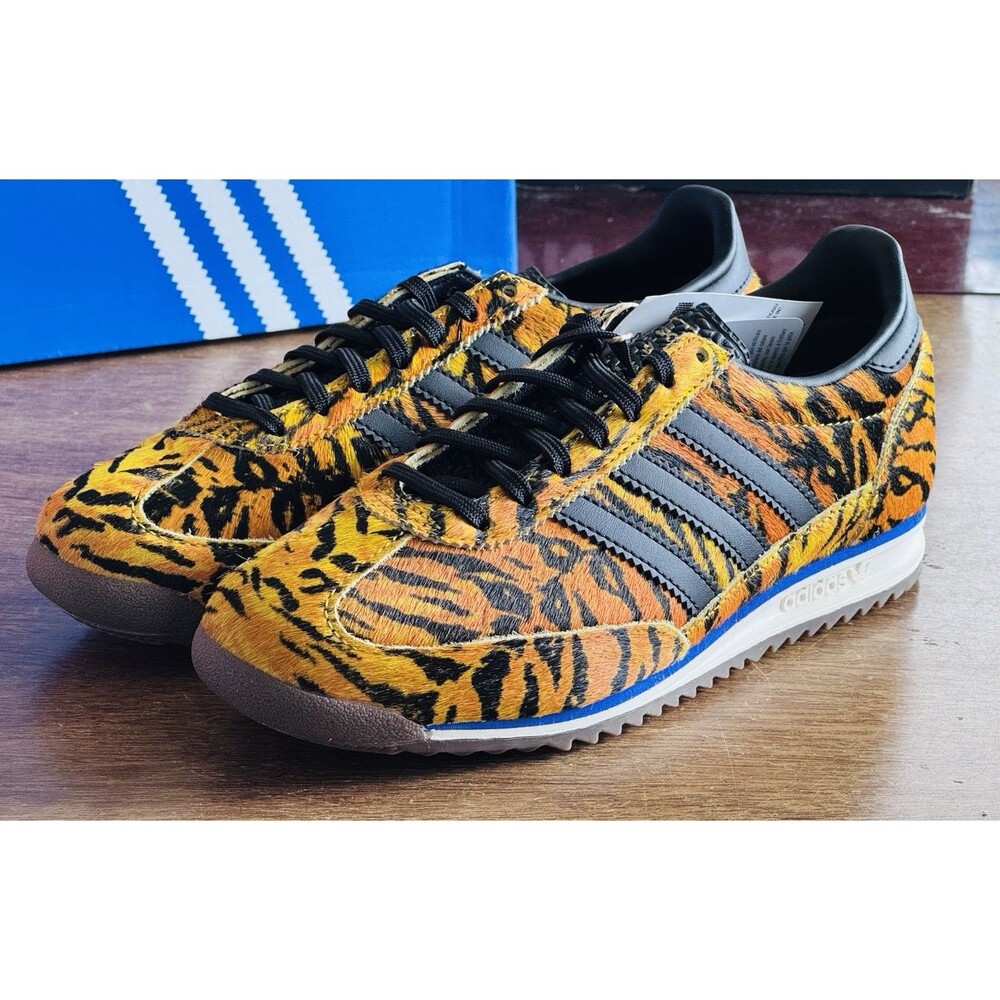 Women’s Size 6.5 adidas SL 72 OG Tiger Print Yellow Core Black KH8812 NIB